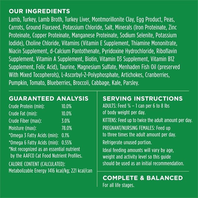 Instinct Original Grain Free Real Lamb Recipe Natural Wet Canned Cat Food by Nature's Variety, 5.5 Ounce (Pack of 12)