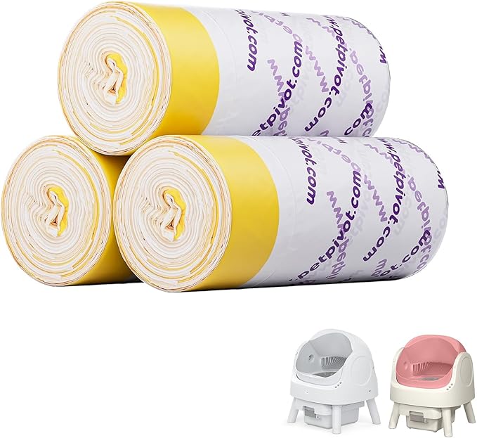 Litter Box Liner for Automatic Cat Litter Box, 3 Rolls 60 pcs, 23.62×11.81 Inches
