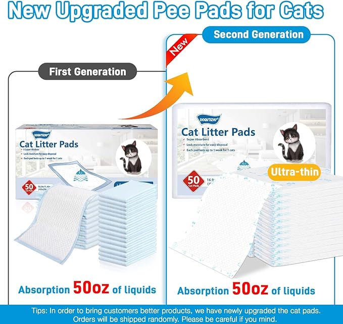 Cat Pad Refills 25 Count Super Absorbent Pee Pads for Cats Enhanced Odor Control with Light Scent 16.9" x 11.4" Compatible with Tidy Cats Breeze Litter System