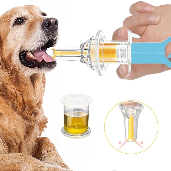 Pet Liquid Feeding Kit Pet Feeding Syringe Soft Tip, Cat Dog Syringe Bottles for Pet Feeding,Pet Medical Feeding Dispenser Tool (Blue)