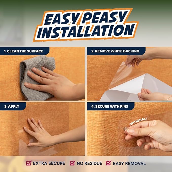 Panther Armor 12-Pack Furniture Protectors from Cats Scratch with 72 Twist Pins, Anti Scratch Couch Guards - Sofa Corner Cats & Dogs Scratching Training Tape Deterrent