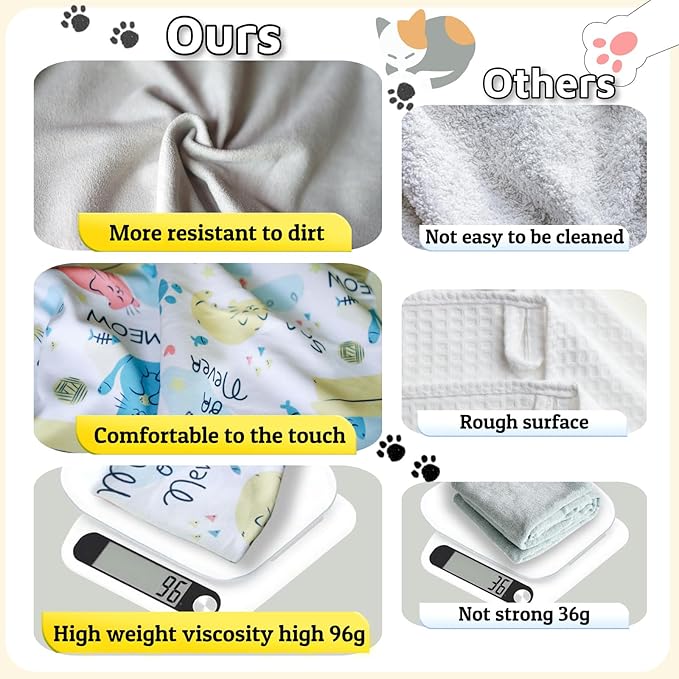Cat Wrap for Grooming-Premium Cat Grooming Wrap Cat Restraint for Nail Clipping, Self-Adherent Soft Cat Blanket to Wrap Cat Anti-Scratch Anti-Escape Grooming Bag (White, L(Within 9lbs))