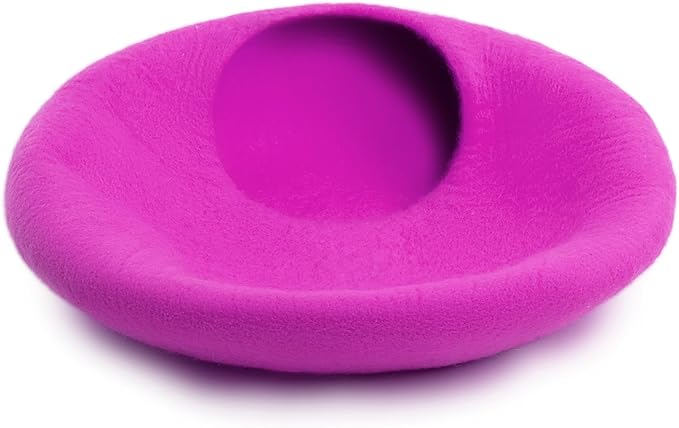 Woolygon Premium Wool Cat Cave Bed - Felt Cat Cave Handmade from 100% Merino Wool, Pet Friendly Felt Cat Bed for Indoor Cats and Kittens