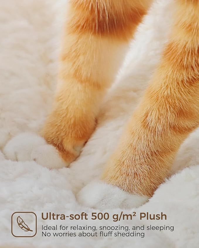 Modern Cat Tree for Large Cats, Wood Cat Tower for Indoor Cats, Real Branch Luxury Cat Furniture with Super Large Cozy Condo and Hammock & Scratching Post, Top Basket, White