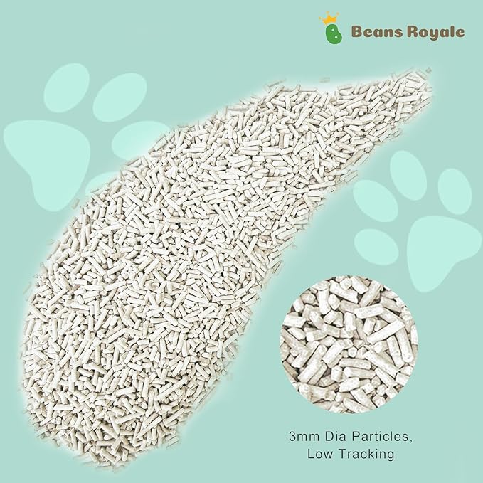 2pcs Pack (6L x 2) Tofu Cat Litter, Clumping Kitty Litter, Flushable,Pea Fiber,Dust Free, Odor Control, Low Tracking, Lightweight (Milky 3mm)