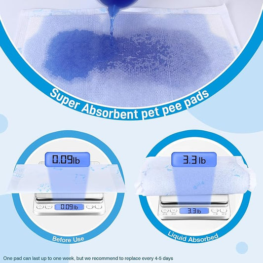 Cat Pad Refills 25 Count Super Absorbent Pee Pads for Cats Enhanced Odor Control with Light Scent 16.9" x 11.4" Compatible with Tidy Cats Breeze Litter System