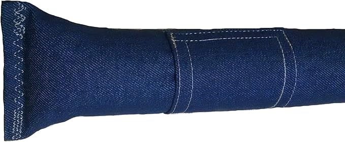 15" Cat Kicker Toy with Refillable Catnip Pocket (Denim) - Filled with Premium Canadian Catnip