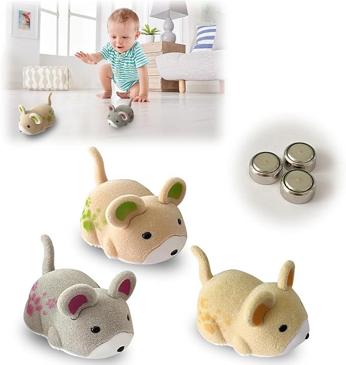 OHGOSH Vibrating Hamster, Electric Walking Hamster Toys, As A Novelty House Pet for Your Child，This Would Also Make Lovely（Children's Version （3 PCS））