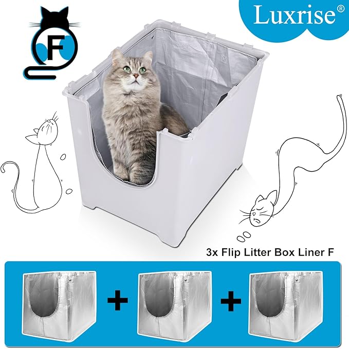 Liner F Compatible with Modkat Flip Litter Box - Reusable Liners for Flip Litter Box - Liner F for Cat Litter Box (3 Pack)