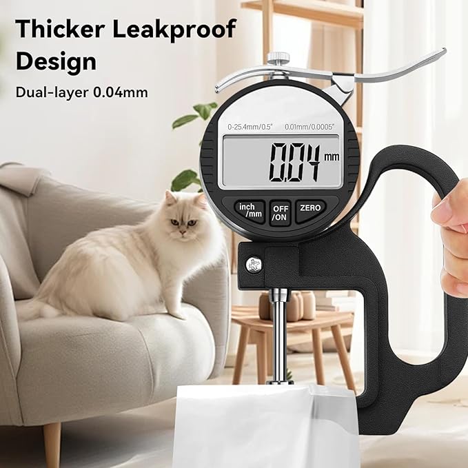 60 Pack Drawstring Cat Litter Box Liners 26" x 16" Heavy Duty Litter Pan Liner Bags with Drawstring Automatic Cat Litter Box Bags Compatible with Litter Robot 3/4