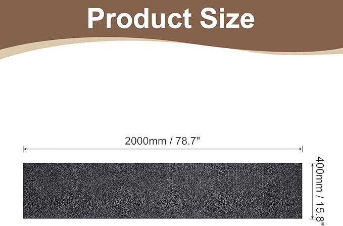 uxcell Self-Adhesive Cat Scratching Mat, 1 Roll 78.7" x 15.8" Couch Protector from Cat Claws for DIY Sofa, Wall, Doors, Cut Anti Cat Scratch Pad Carpet Mat, Dark Gray