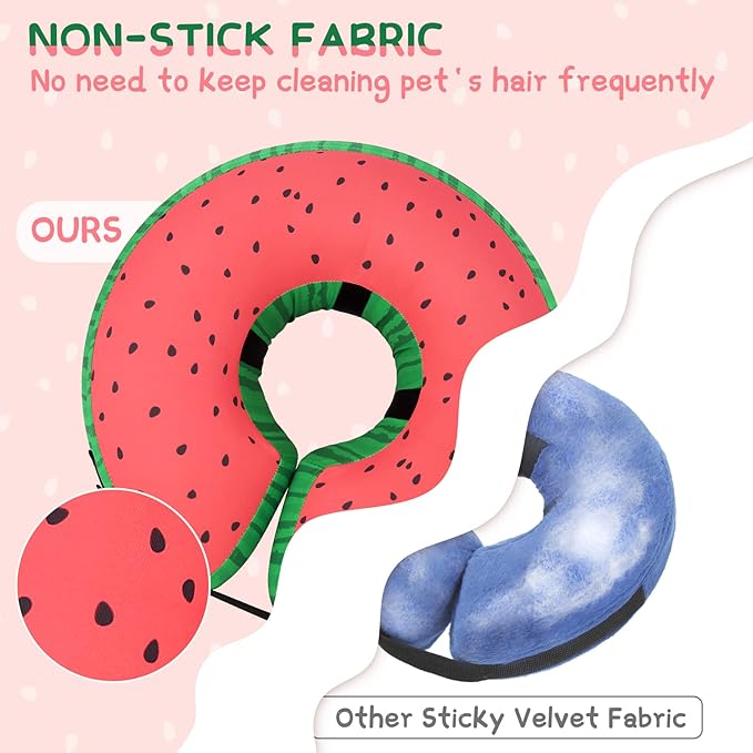 Supet Inflatable Dog Cone Alternative After Surgery - Neck Donut Recovery E-Collar for Neuter - Soft Cone for Small Medium Large Dogs