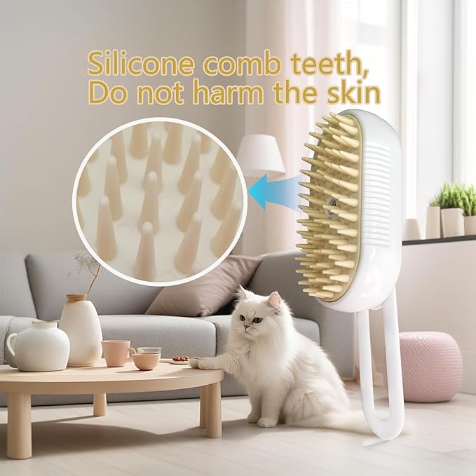 Cat Hair Brush, Dog Hair Brush, Cat Steam Brush, Rechargeable Steam Brush for Cats and Dogs, Skin Friendly Deshedding Grooming Tool for Dogs Cats With Pet Supplies Accessories