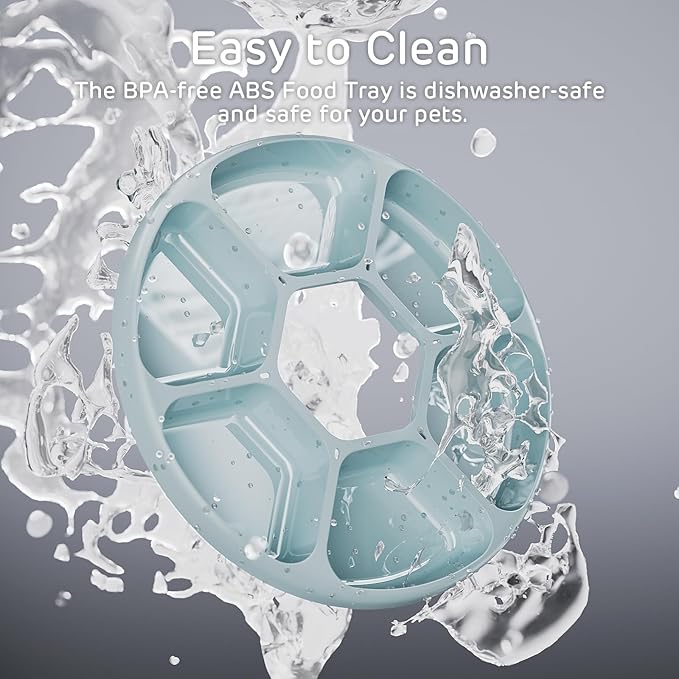 Brioche Automatic Wet Food Feeder for Pets - True 6-Meal Cordless Fresh Can Dispenser with Two Ice Packs, Perfect for Newborn Senior Sick Cats and Small Dogs