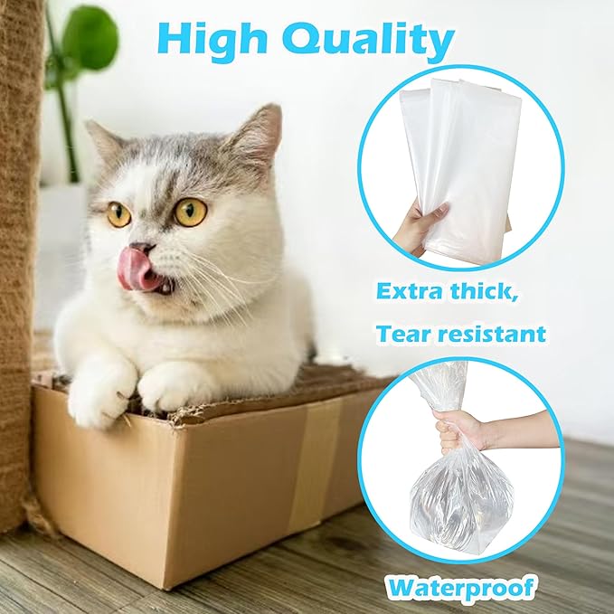 30 Pack Litter Box Liners Fit for IRIS Top Entry Cat Litter Box - Durable Thickened and Scratch-Resistant, Liners for Most Top Entry Litter Pan Models