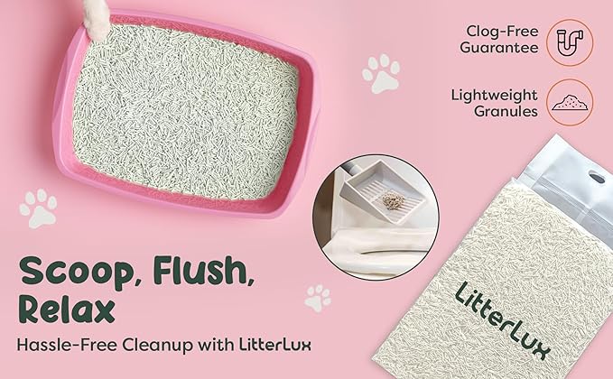 Tofu Cat Litter Clumping, Ultra Absorbent, Fast Drying, Flushable Cat Litter 100% Natural Ingredients, Solubility in Water, Neutralizing Properties of Odor, Dust-Free Tofu Litter for Cats 11lb