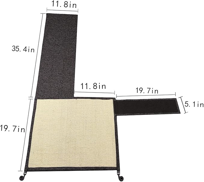 Cat Scratcher Couch- Natural Sisal Furniture Protection from Cats - Corner cat Scratcher Couch for Chair,Sofa - Easy Installation