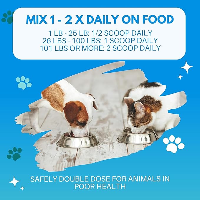 Bio-Active Bovine Colostrum for Dogs, Cats, Puppies, Kittens & Pets - Daily Colostrum Powder Supplement 240g (480 Servings)