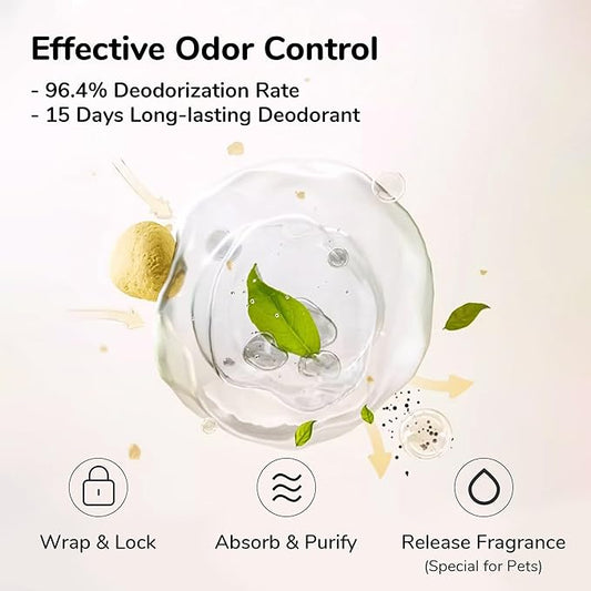 FUKUMARU Tofu Cat Litter, Strong Clumping Cat Litter Pellets, Effective Odor Control, Ultra Absorbent, Dust Free, Natural, Lightweight, Low Tracking, White Tea, 6lb x 3 Bags