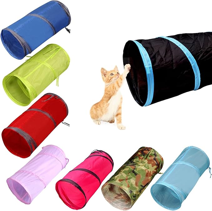 iCAGY Cat Tunnel for Indoor Cats Interactive, Rabbit Tunnel Toys, Pet Toys Play Tunnels for Cats Kittens Rabbits Puppies Crinkle Pop Up 20"