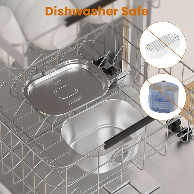 Cat Water Fountain Stainless Steel, 0.8gal/108oz Pet Water Fountain with Water Level Indicator and 3 Filters, Cat Fountain with Quiet Pump Ideal for Cats, Dogs and Multi-pet Household