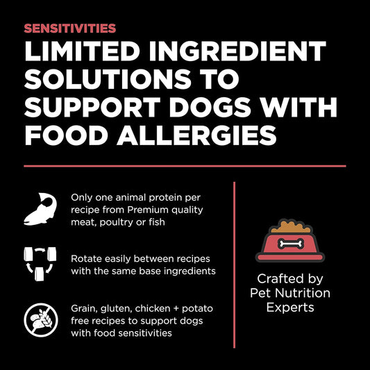 Go! Solutions Sensitivities Limited Ingredients, Grain-Free Dry Dog Food, Salmon Recipe for Sensitive Stomach, 22 lb Bag