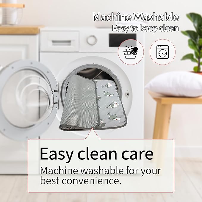 NACOCO Summer Pet Cooling Mat - Cat Dog Cushion Pad Sleeping Cool Sharks Comfortable Soft for Pets Kids and Adults (Grey Shark, M)