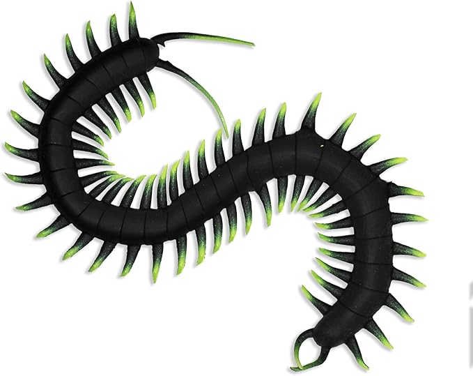 Playology Centipede Toy for Cats | Lifelike Wiggling Creature Rubber Body with All-Natural Scent | Catnip Infused Toy for Endless Fun