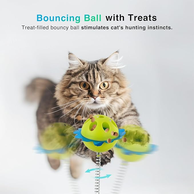 ALL FOR PAWS Cat Puzzle Toy - Interactive Treat Maze Feeder & Brain Teaser for Cats & Kittens, Slow Feeder with Teaser Ball - Mental Stimulation Puzzle Game for Smart Felines