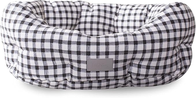 Fringe Studio Painted Gingham Medium Round Cuddler (215009),Multicolored