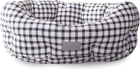 Fringe Studio Painted Gingham Medium Round Cuddler (215009),Multicolored