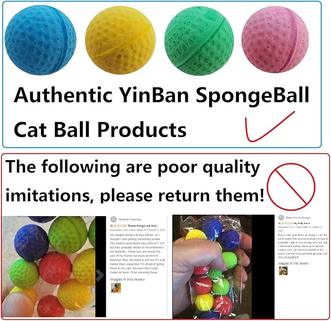 YnFag Foam Soccer Balls - Cat Toys for Indoor Cats (24 Pcs Individual Color Balls)