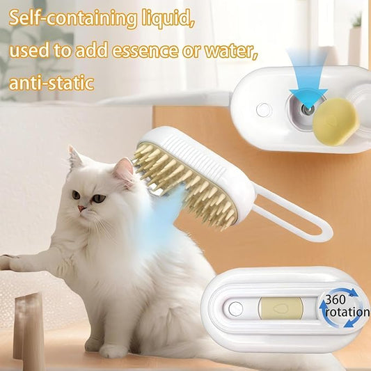 Cat Hair Brush, Dog Hair Brush, Cat Steam Brush, Rechargeable Steam Brush for Cats and Dogs, Skin Friendly Deshedding Grooming Tool for Dogs Cats With Pet Supplies Accessories