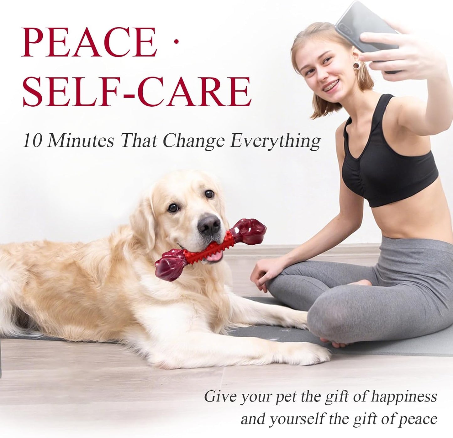 Apasiri Tough Dog Toys for Aggressive Chewers Large Breed, 2-Pack Dogs Chew Toys for Large Medium Dogs, Nylon and Rubber Dog-Bones for Teething Chew, Beef Flavor, for Doggo 20-75 lbs