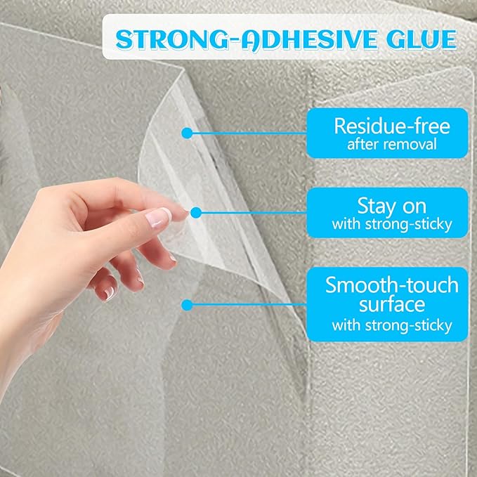 Anti Cat Scratch Furniture Protector, New Couch Protector from Cats Claws, Cat Protection for Furniture, Walls, Doors with Pocket Knife, Scraper, Tape(7.87" x 118")