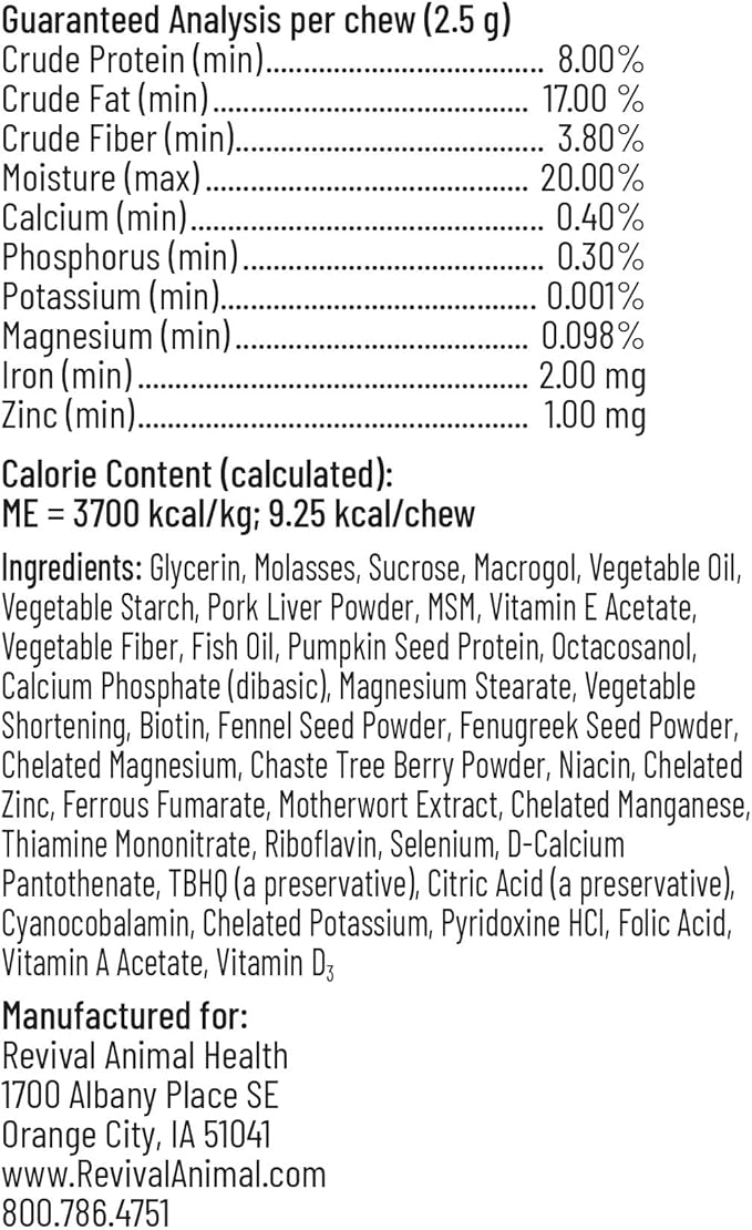 Breeder's Edge Oxy Momma- Nursing & Recovery Supplement- for Small Dogs & Cats- 40ct Soft Chews
