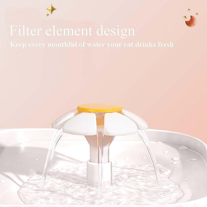 Marchul Cat Water Fountain and Stainless Steel Food Bowl, 100oz/3L Super Quiet Automatic Pet Water Dispenser with Smart Pump and 3 Replacement Filters for Cats and Small Dogs, White