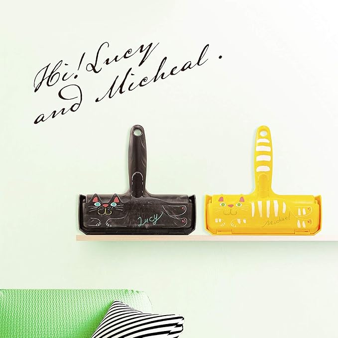 Pet Hair Remover Roller - Lint Roller for pet Hair - Self Cleaning Dog & Cat Hair Remover - Remove Dog, Cat Hair from Furniture, Carpets, Bedding, Clothing and More. Orange