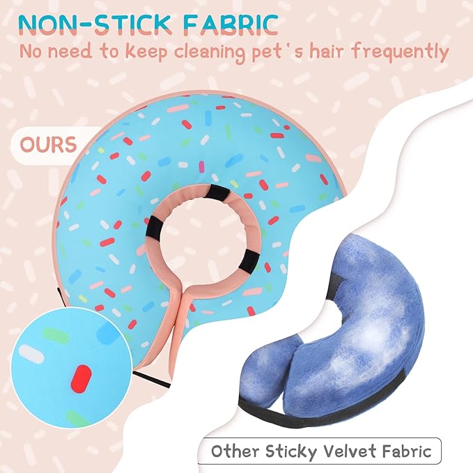 Supet Inflatable Dog Cone Collar Alternative After Surgery, Doggie Neck Donut Collar Recovery ECollar for Post Surgery, Soft Dog Cone for Small Medium Puppies Cats