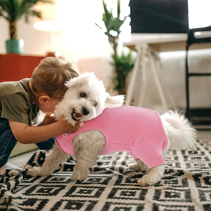 Nanaki Dog Wound Care Shirt, Leg Sleeves to Stop Licking Rear Leg and Abdomen, Surgery Suit for Female Spay, Onesie for Surgery Female, Surgical Recovery Suit Wound Heal Clothes