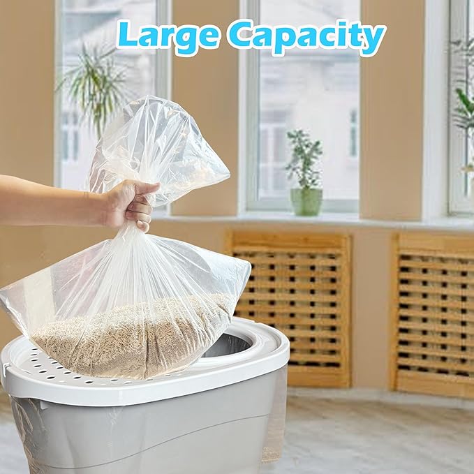 30 Pack Litter Box Liners Fit for IRIS Top Entry Cat Litter Box - Durable Thickened and Scratch-Resistant, Liners for Most Top Entry Litter Pan Models