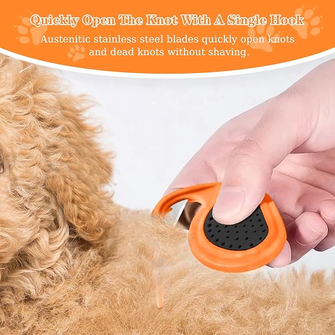 Multifunctional Pet Grooming Tool - Knot Remover and Hair Removal Comb for Cats and Dogs, Tackles Loose Knotted Hair