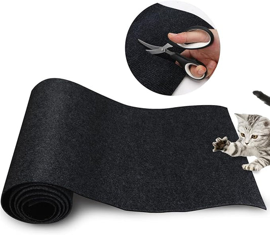 Cat Scratch Mat 78.7"x15.8",Replacement Cat Scratching Post or Cat Scratch Pad,DIY Cat Tree Shelf,Decoration Cat Tower,Protector Couch Furniture or Wall (Black)