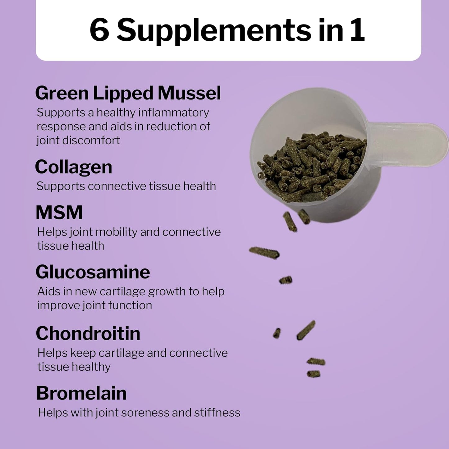 Formula 707 Joint 6in1 Equine Supplement 5 lb Bag - Support for Joint Integrity and Inflammatory Response in Horses - Green-Lipped Mussel, MSM, Glucosamine, Chondroitin & Collagen