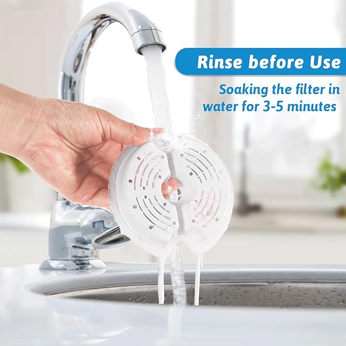 Cat Water Fountain Filters for 84oz/2.5L Stainless Steel Pet Fountain and 67oz/2.0L Plastic Cat Drinking Fountain, 8 Pack Pet Replacement Filters with 8 Pre-Filter Sponges