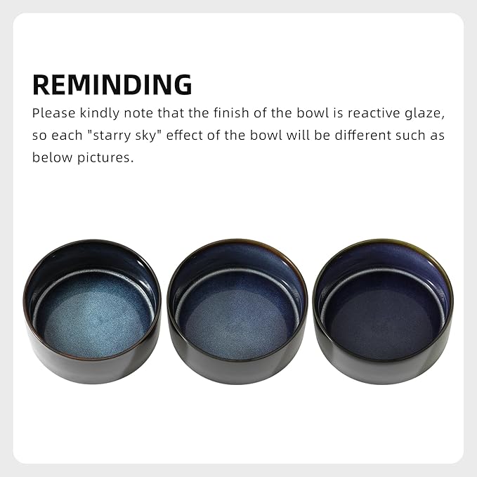 Ceramic Elevated Cat Food and Water Bowl, Kitty Bowl, Raised Cat Dish, Pet Feeder (5.1 in, 2 x Starry Sky + Stand)