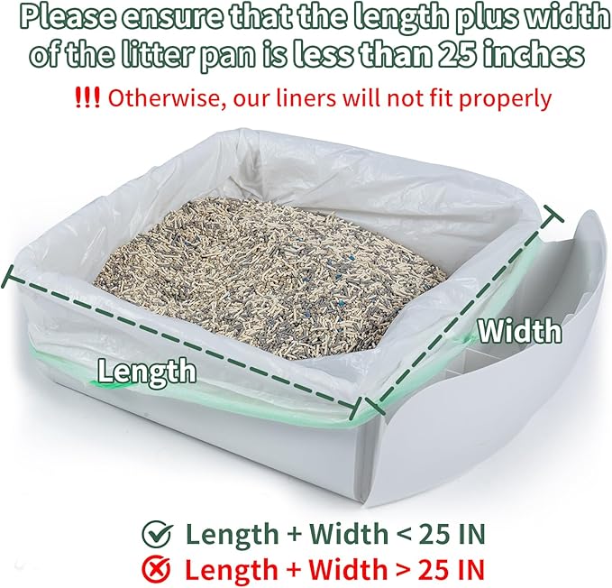 ANWA 120 Count Cat Litter Box Liners for Automatic Cat Litter Box and Litter Box Robot 4/3, Heavy-Duty, Extra Thick, Economy Bulk Pack