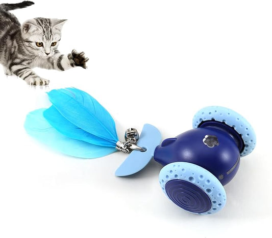 Interactive Cat Mouse Toy, Indoor Kitten Toys, Automatic Cat Wheel, Rechargeable