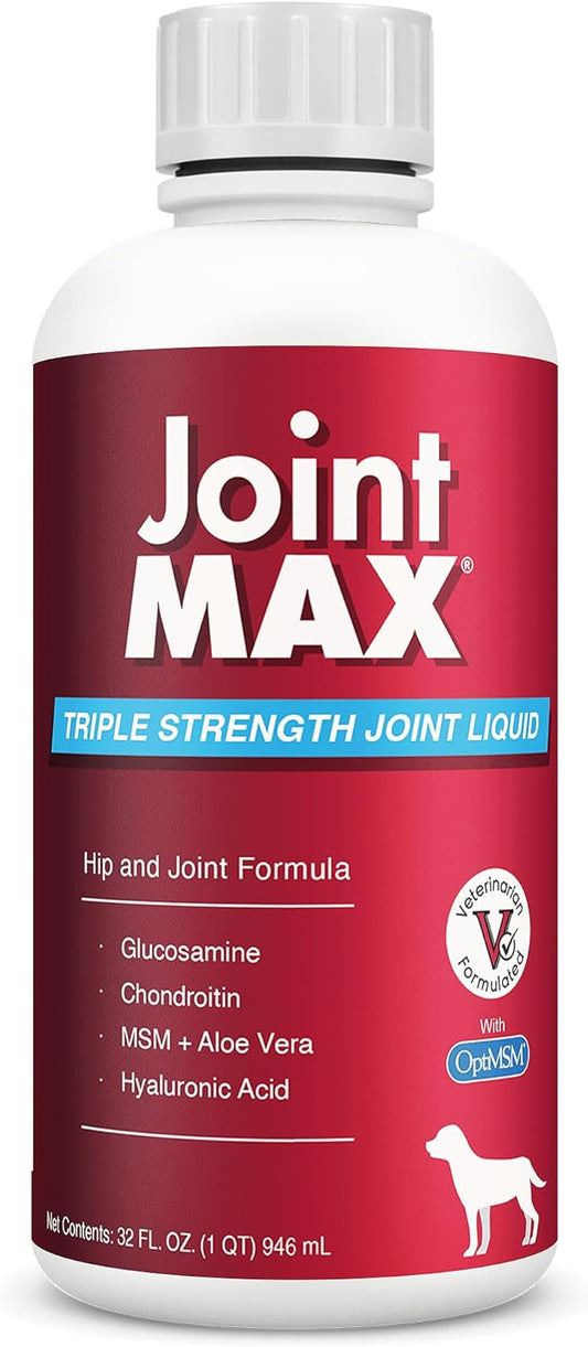Liquid for Dogs - Vitamins, Minerals, Antioxidants - Glucosamine, Chondroitin - Beef Flavor - Maximum Joint Health Supplement for Dogs - 32 fl oz