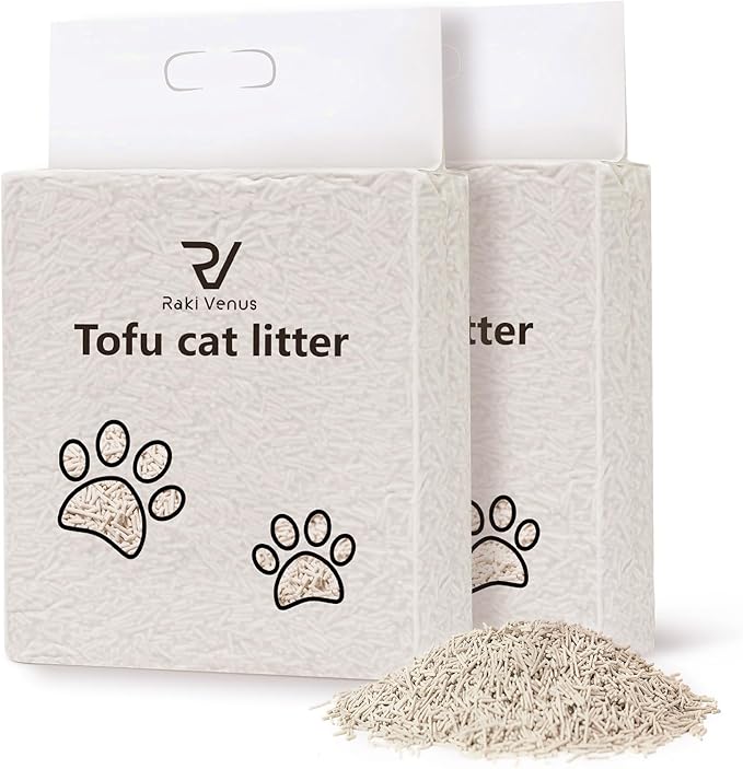 Tofu Cat Litter - Strong Clumping, Ultra Absorbent, Odor Control, Flushable, Low Tracking, Low Dust Tofu Litter Pellets 2 Packs/12LB (Original Flavor)